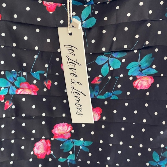 For Love and Lemons NWT Posey Polka Dot Mini Dress w/ Matching Gloves - Picture 5 of 16